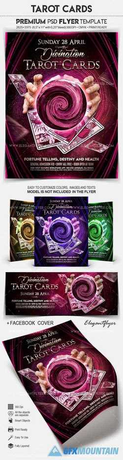 Tarot Cards – Flyer PSD Template + Facebook Cover