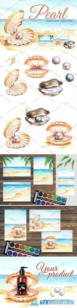 Pearls Watercolor collection 2340274