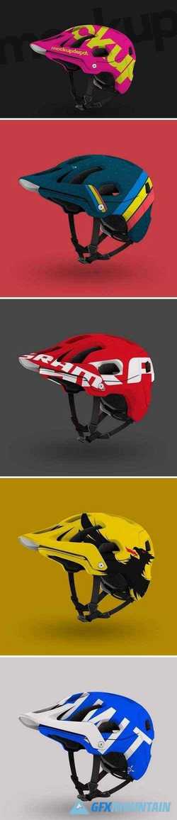 4K Mountain Bike Helmet PSD Mockup 1541901