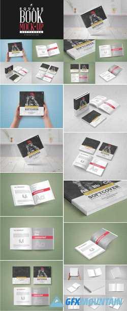 SOFTCOVER SQUARE BOOK MOCK-UP - 1569191
