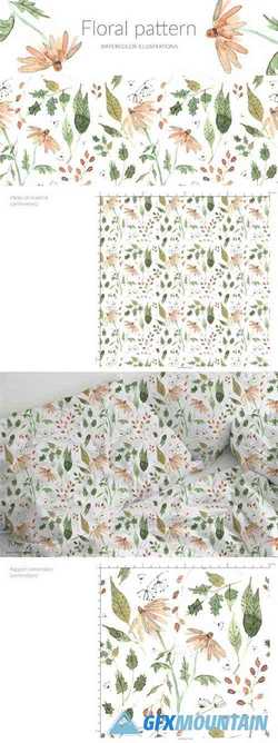 Suface pattern, watercolor flowers 2325017