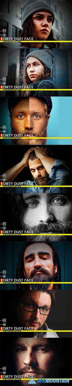 Dirty Dust Face Photoshop Action 2396895