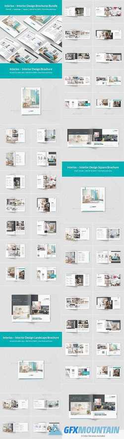 Interios – Interior Design Brochures Bundle Print Templates 3 in 1 21571536