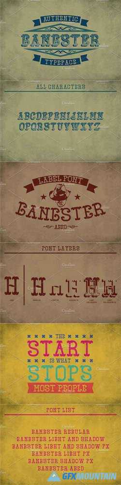 Gangster Vintage Label Typeface