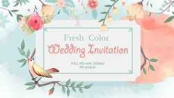 Fresh Color Wedding Invitation 