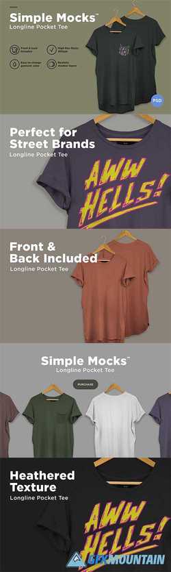 Longline T-Shirt Mockup 2371450