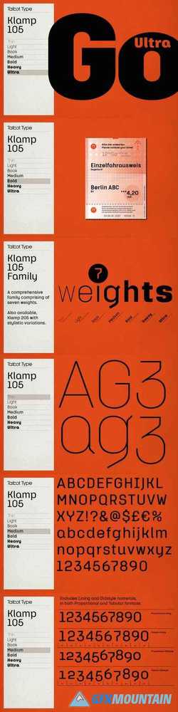 Klamp 105 Font Family
