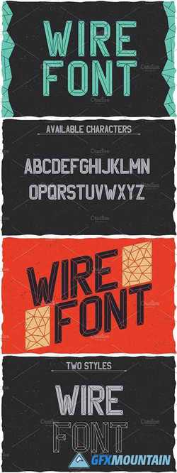 WireFont Vintage Label Typeface