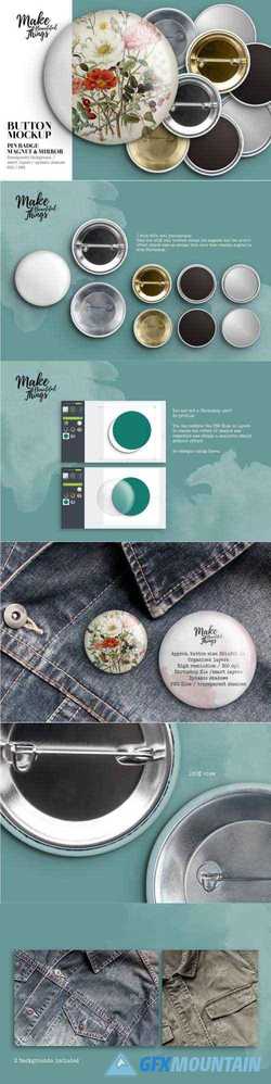 ISOLATED PIN BUTTON MOCKUP #1818 - 2448349