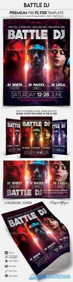 Battle DJ – Flyer PSD Template