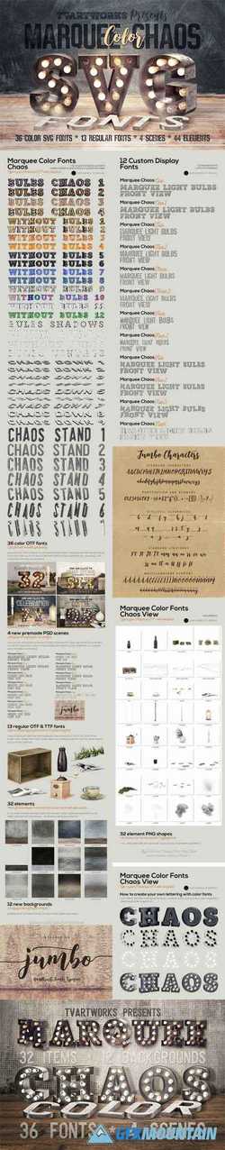 MARQUEE CHAOS VIEW - COLOR FONTS - 2491855