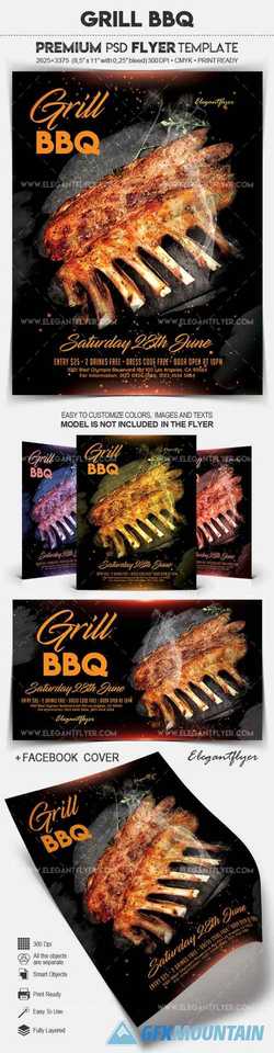 Grill BBQ – Flyer PSD Template
