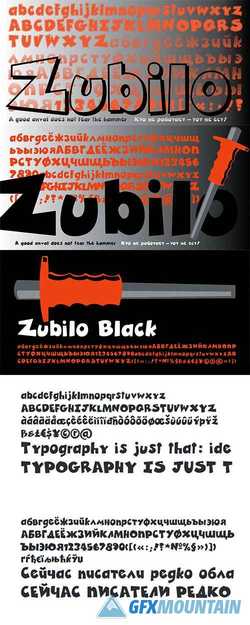 Zubilo font family