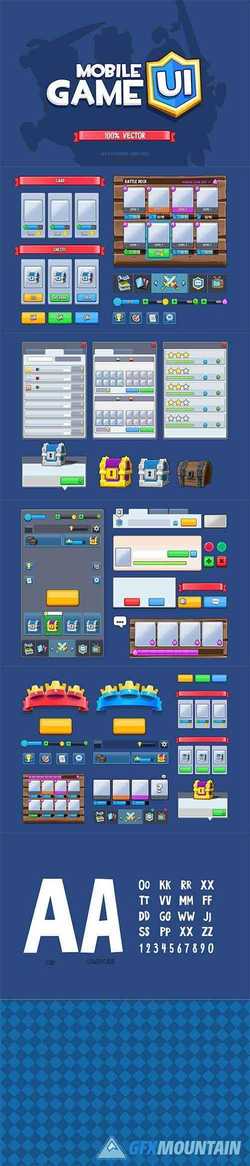 Mobile Game UI 100% Vector 2481628