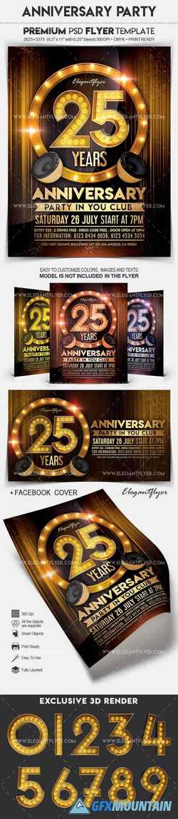 Anniversary Party – Flyer PSD Template