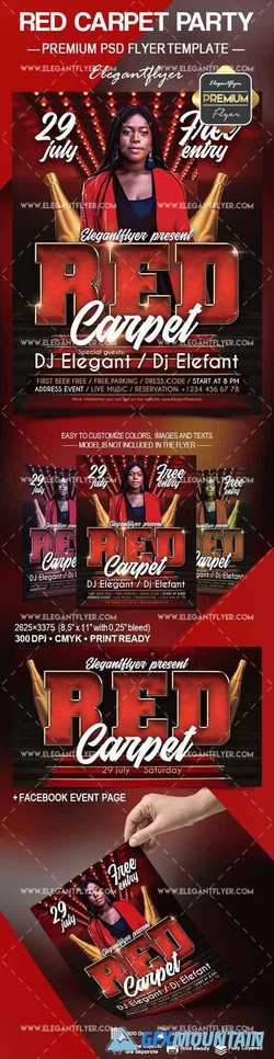 Red Carpet Party – Flyer PSD Template