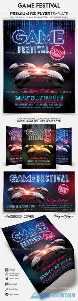 Game Festival – Flyer PSD Template
