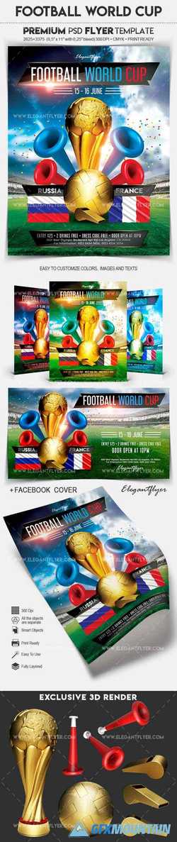 Football World Cup – Flyer PSD Template