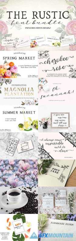 The Rustic Font Bundle 2513391