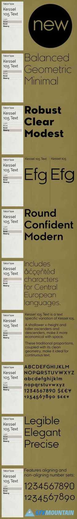 Kessel 105 Text Font Family
