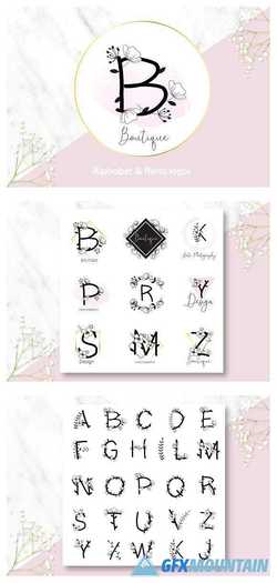 Floral Alphabet & Logos 2442383
