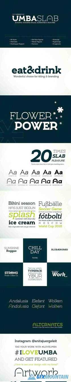 Umba Slab Font Family