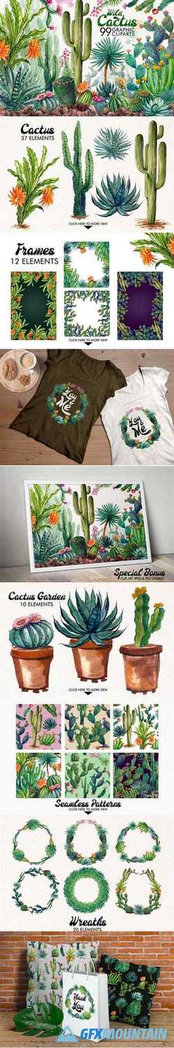 Watercolor Cactus 3463789