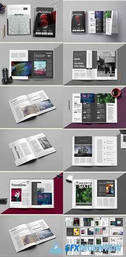 Helvetica Magazine Indesign Template
