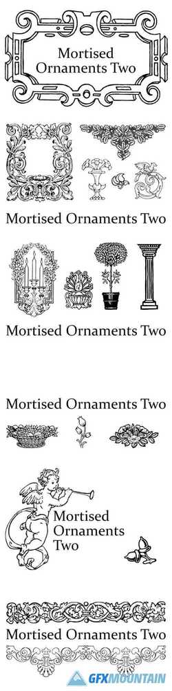 Mortised Ornaments Font