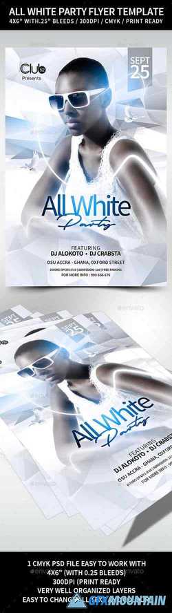 All White Party Flyer Template 22327048
