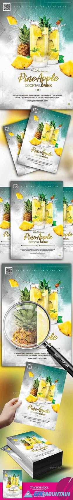 Pineapple Cocktail Drink Flyer 22363147