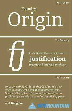 Foundry Origin Font Family 