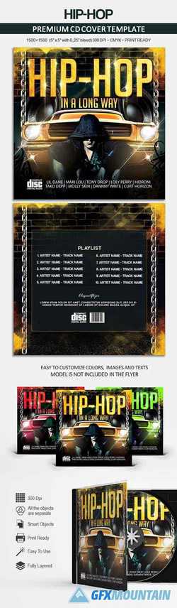 Hip-hop – Premium CD Cover PSD Template