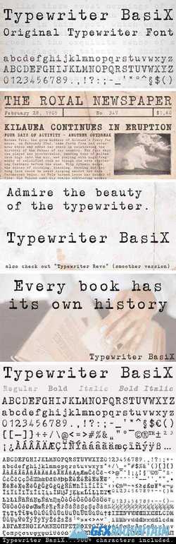 Typewriter BasiX Font Family 