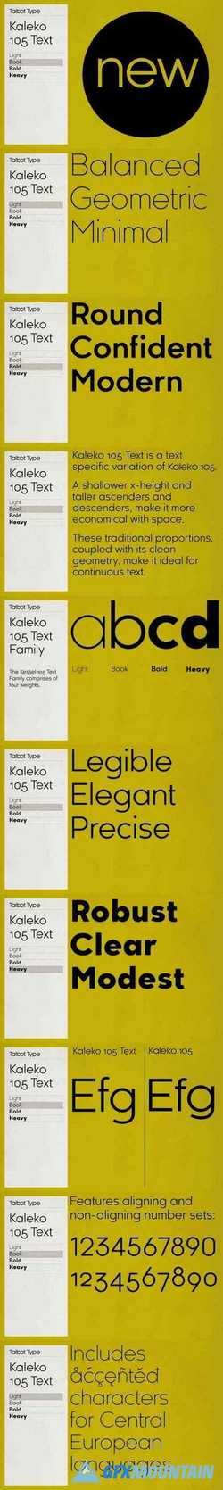 Kaleko 105 Text Font Family