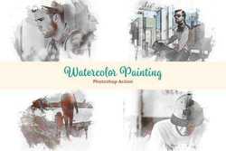 Watercolor Painting Photoshop Action 2821013