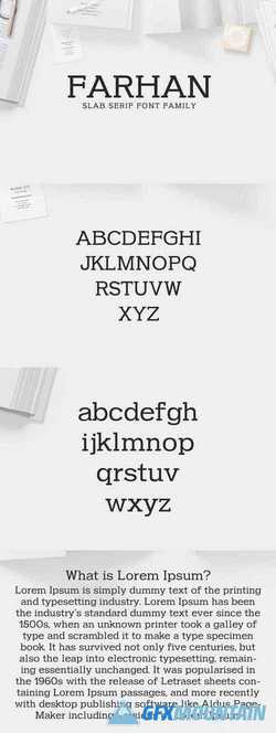 Farhan Slab Serif 5 Font Pack 2340895