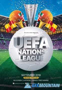 Uefa Nations League PSD Flyer Template