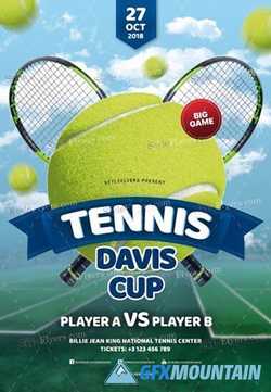 Tennis Davis Cup PSD Flyer Template