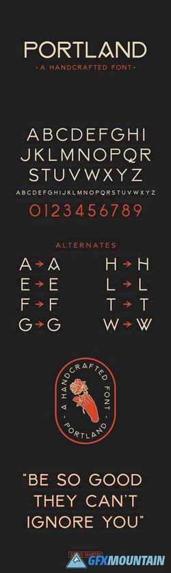 PORTLAND — Handcrafted Vintage Font