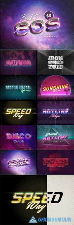 BACK TO THE 80S RETRO TEXT EFFECTS - 2876313