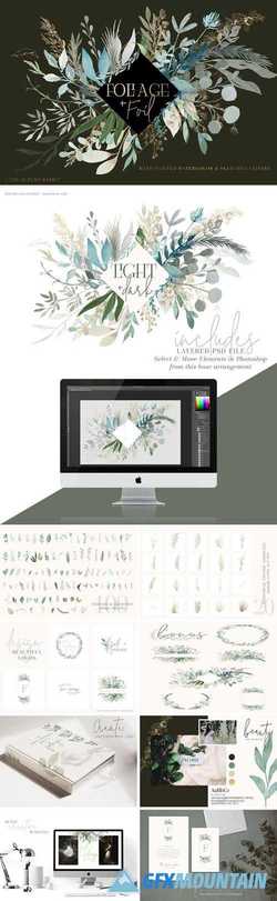 Foliage + Foil - Botanical Clipart 2923950