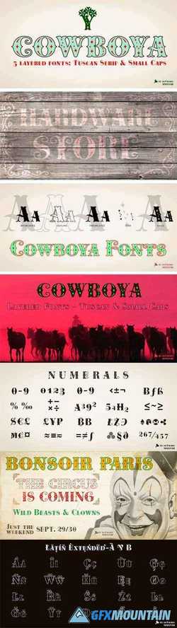 Cowboya Tuscan Serif Typeface