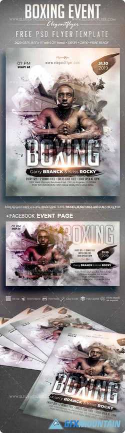 Boxing Event V38 2018 Flyer PSD Template