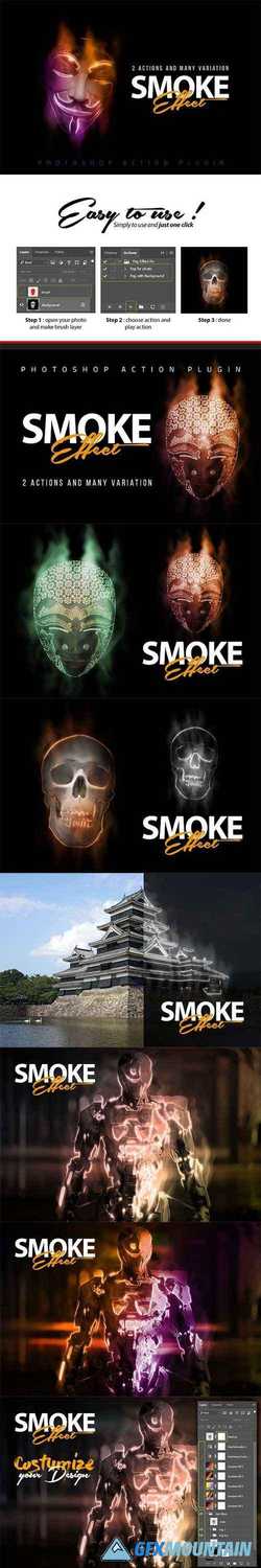 Smoke Effect Photoshop Action 2897739