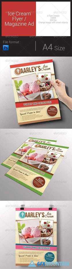 Ice Cream Flyer / Magazine Ad 8016828 