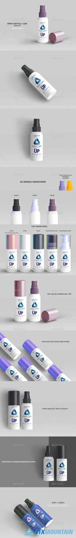 Cosmetic Spray Can Mockup 22545246