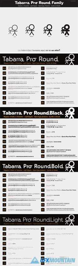  Tabarra Pro Round Font Family 