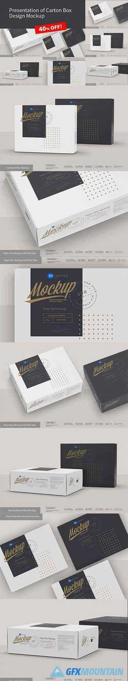 Presentation of Box Design Mockup 3064224