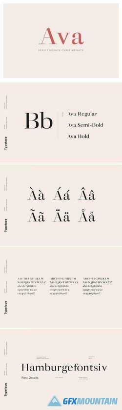 Ava - A Classy Serif Typeface 3071542